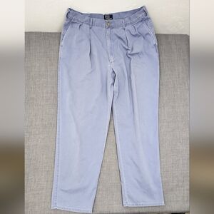 Vintage Polo Ralph Lauren Blue Chino Pleated Front Pants. USA Made 38 ×32